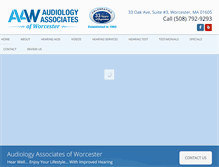 Tablet Screenshot of hearingworcester.com